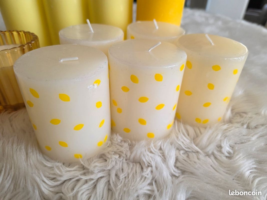 Bougie Goloka Jaune 13 Cm – Non Parfumée, Neuf, Décoration