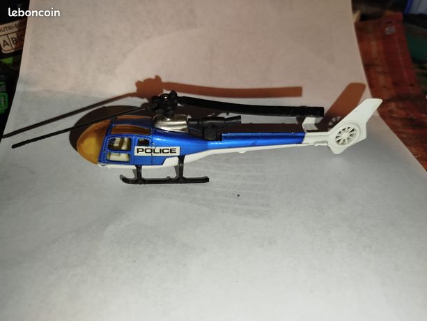 Hélicoptère De Secours Majorette - Modèle Gazelle Sauvetage Montagne, Bleu, échelle 1/70, 5.2 Pouces