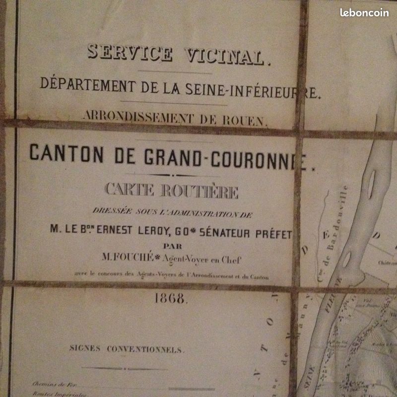 Carte geographique ancienne rouen (image 3)