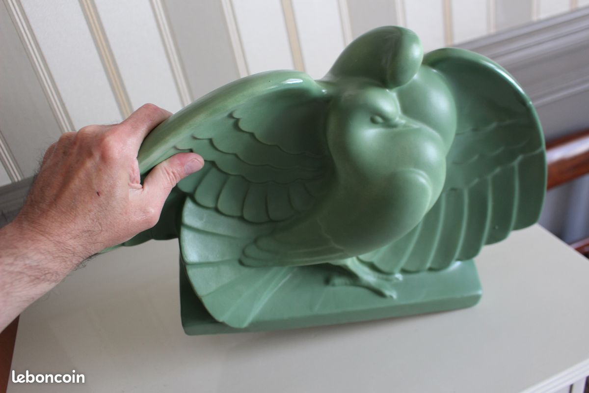 Lejan - Pigeons céramique -art déco 1930 (image 12)