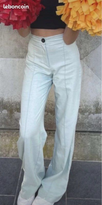 Pantalon fluide bleu d’eau - Jennyfer - 32 (image 1)