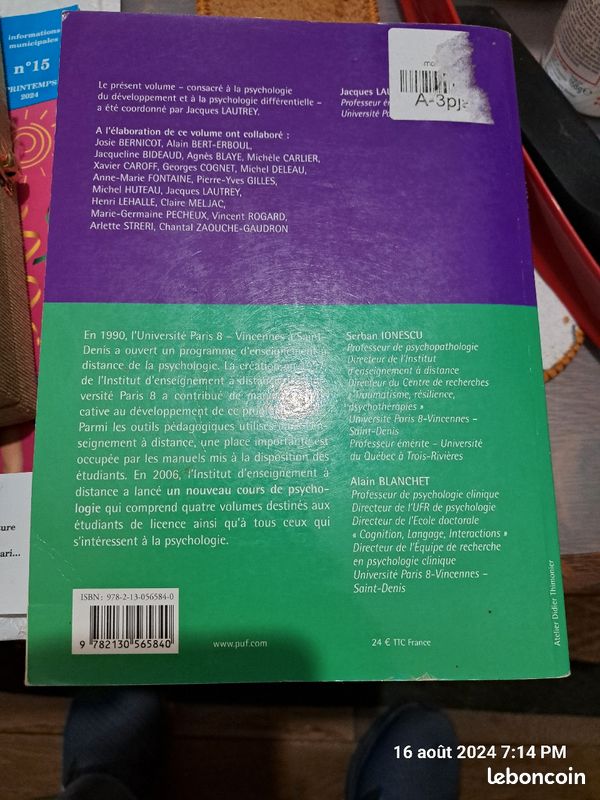 Psychologie du développement et psychologique différentielle (image 2)