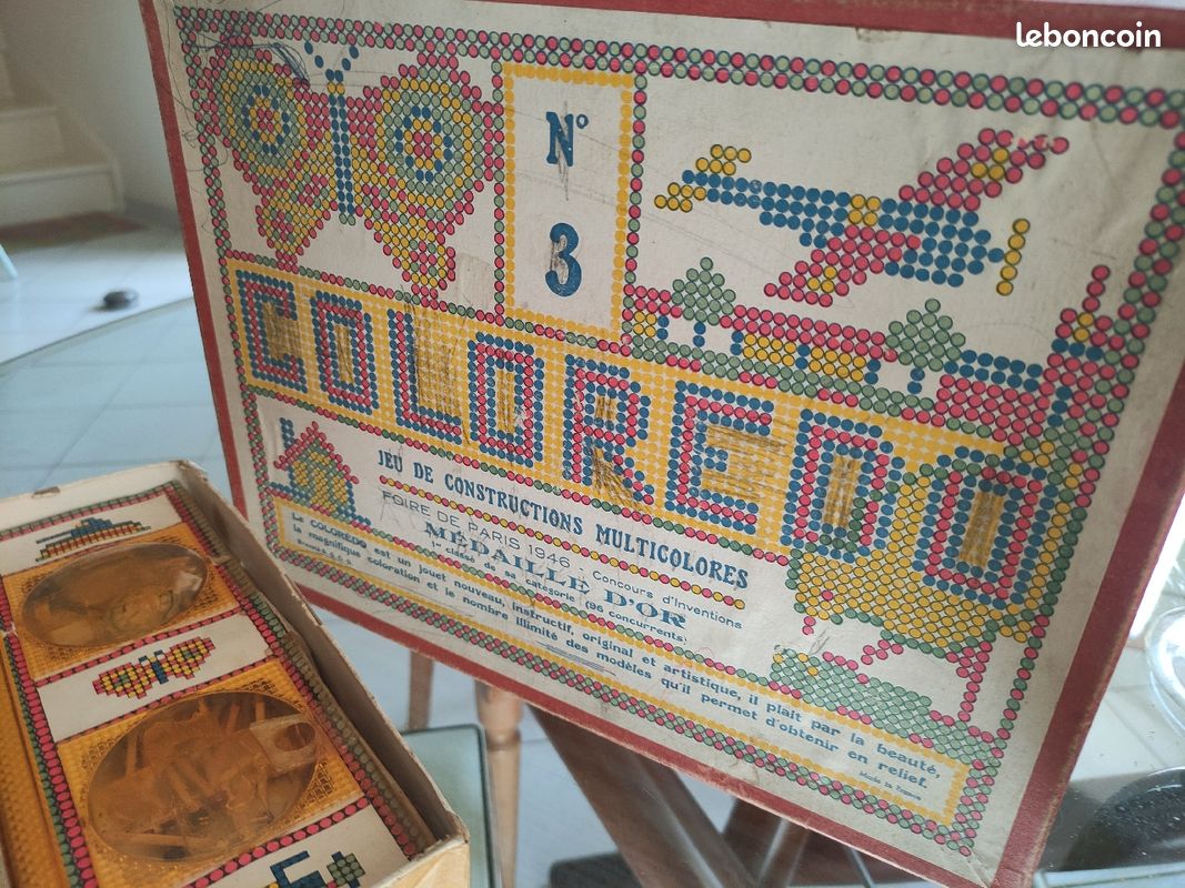 Jeu de construction/ coloredo/numéro 3/vintage/ 1946 (image 2)
