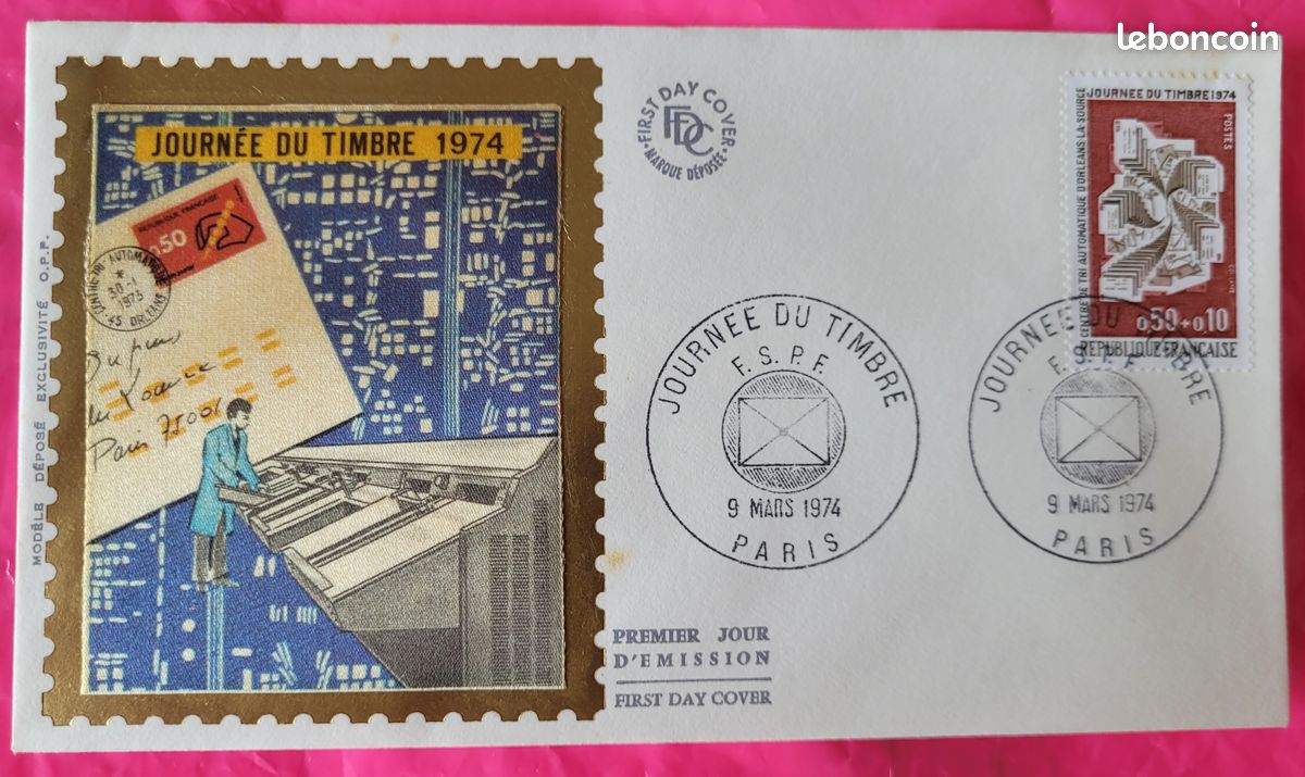 Lot De 7 Enveloppes FDC 1973 - Sérigraphie THIAUDE - Oblitéré 1er Jour - France