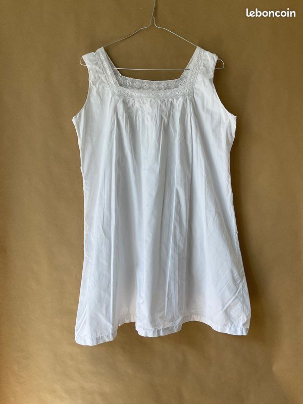 Robe De Nuit Vintage Années 50 DOC Taille M En Coton Rose - Neuf Avec étiquettes