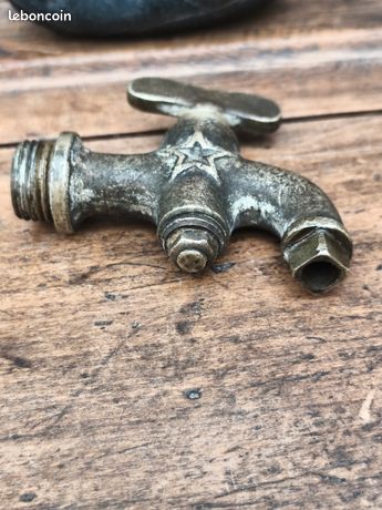 Ancien Robinet En Laiton, Style Tonneau, Déco Rétro Industriel