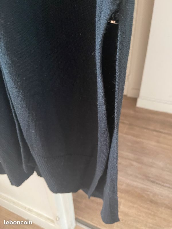 Gilet long noir Karen Millen L 30 laine (image 4)