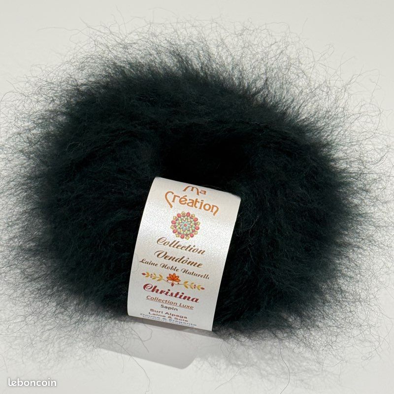 Lot De 10 Pelotes Laine Alpaga Gris Noir - Fabriqué En Italie - Pour Tricot/crochet