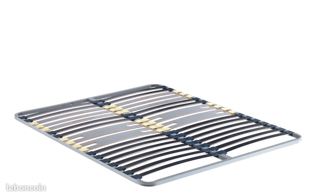 Sommier cadre métal à lattes 5 zones 4 cm, MERINOS 160 ×200 cm (image 1)