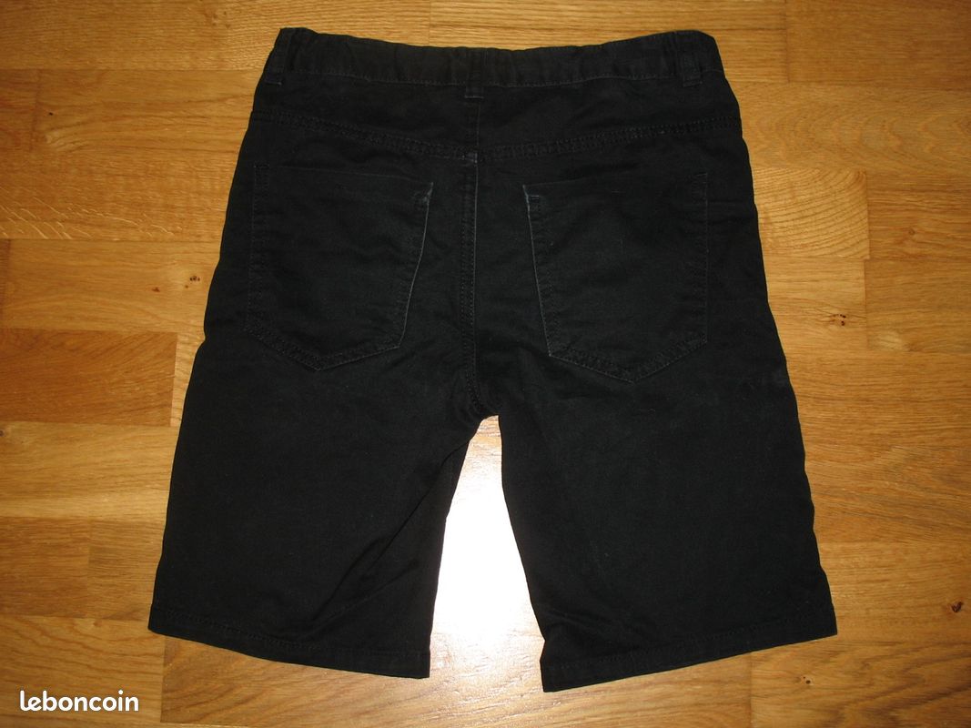 T-SHIRT MC Gris Col Tunisien C&A + BERMUDA Noir Garçon 12 ans (image 8)