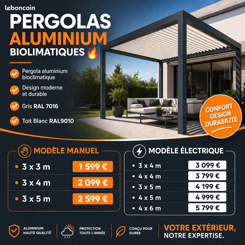 Pergola Aluminium Disponible (image 1)