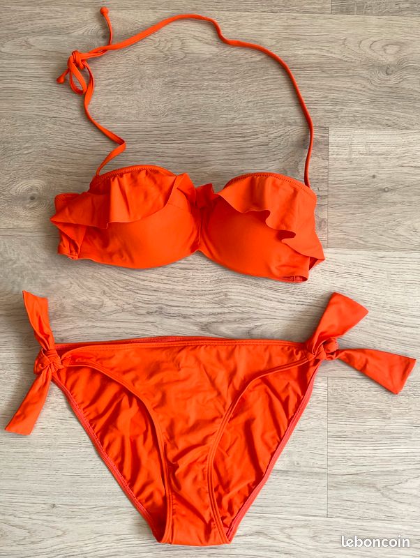 Maillot de Bain Tex Taille 38 Modèle Orange (image 2)