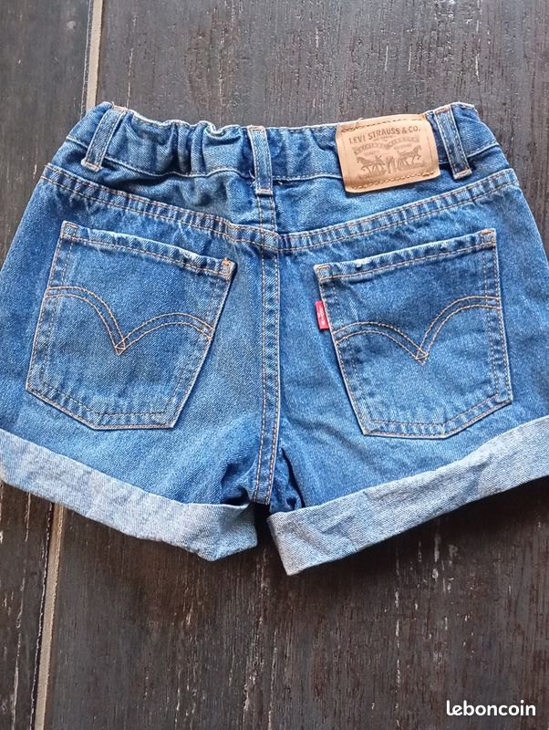 Levi's Filles Noir Short En Jean Coupe Petite Amie Pour Fille