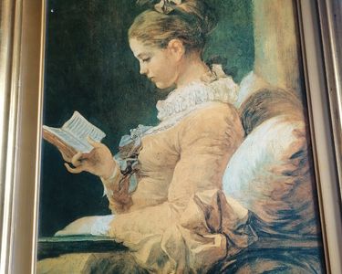 Canevas Brodé Royal Paris - Fragonard La Jeune Liseuse - 69x53 Cm - Vintage