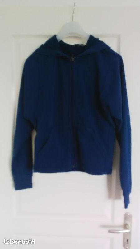 Sweat zippé à capuche, bleu, PUMA (image 1)