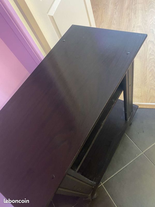 Meuble télé , table extensible et 3 chaise rouge (image 6)