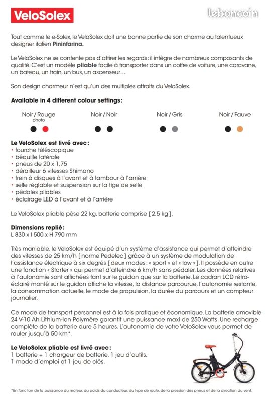 Velo électrique pliable Solex (image 14)