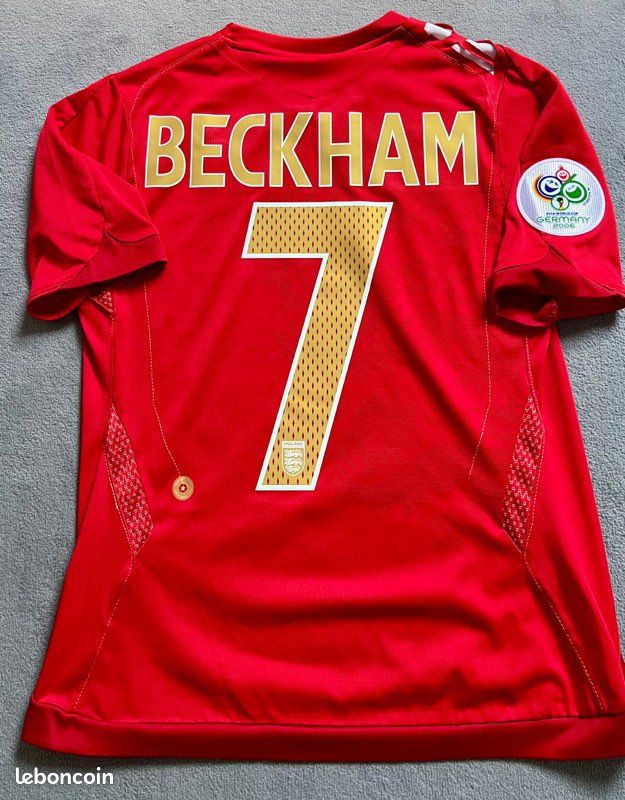Beckham 7 (flocage rétro flex) - 1998 Angleterre domicile