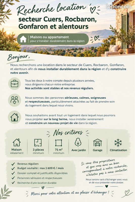 Maison 3 pièces 70 m² · à Cuers · 70 m² · 1 600 €/mois