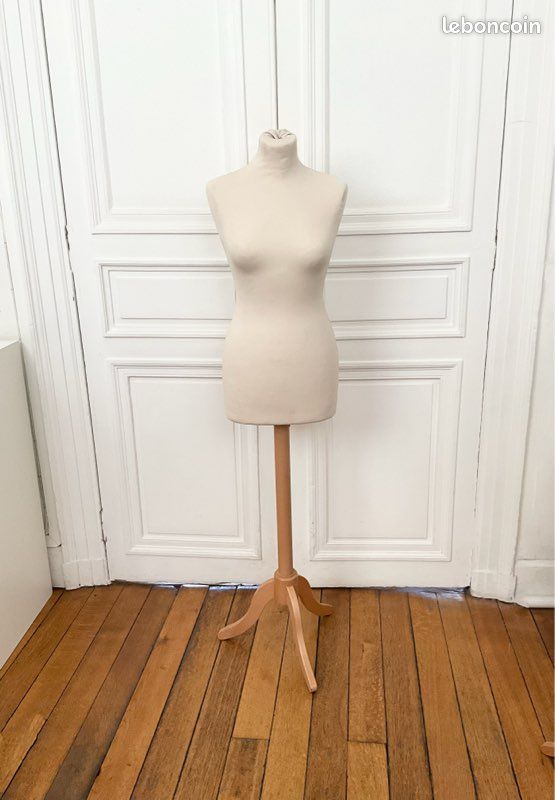 Mannequin De Couture Femme AILANT - Taille M 38/40, Hauteur Réglable 140-170 Cm - Housse écru Lavable, Corps En Mousse