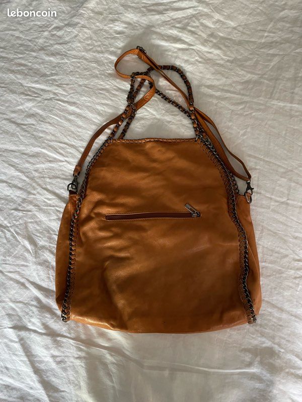 Sac cuir camel (image 2)