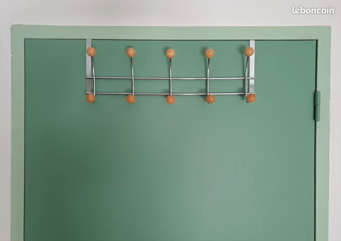 Porte-manteaux à suspendre sur une porte d'épaisseur 4 cm - 10 patères (image 2)