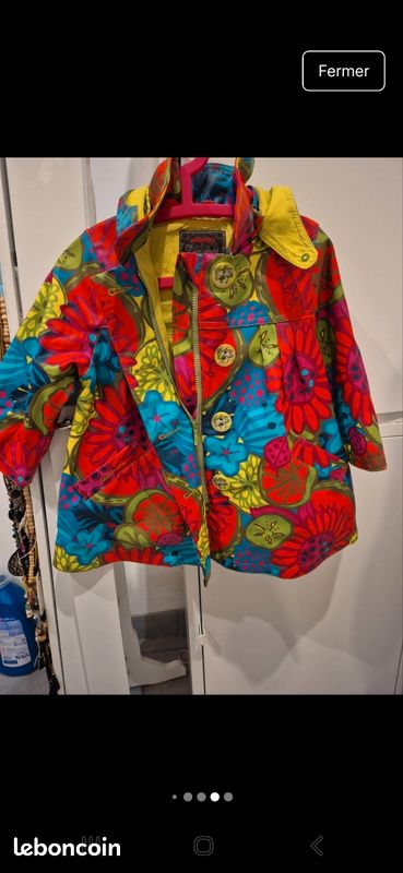 Imperméable catimini fille taille 18mois excellent etat (image 5)