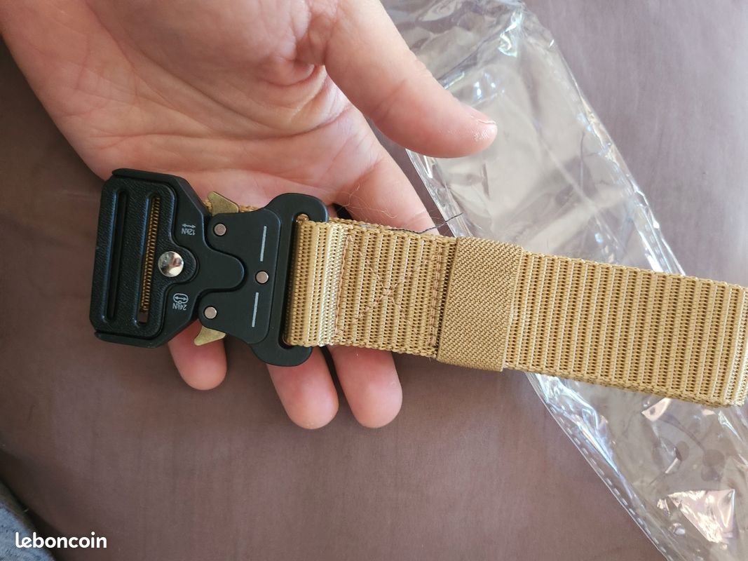 Ceinture Tactique Kaki Réglable 38 Mm - Nylon - Style Militaire - Neuf Sans étiquette
