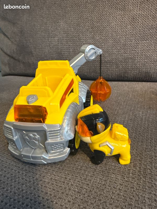 NEUF 2 figurines Pat Patrouille et leur véhicule: Ruben le bouledogue anglais et son engin de chantier jaune et Zuma le labrador sauveteur orange jouet enfant pour garçon fille idée cadeau de Noël (image 4)