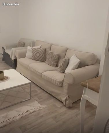 Housse canape 3 places ektorp ikea d'occasion - Ameublement