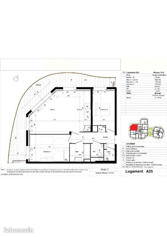 Appartement a louer cesson-sevigne - 3 pièce(s) - 67 m2 - Surfyn