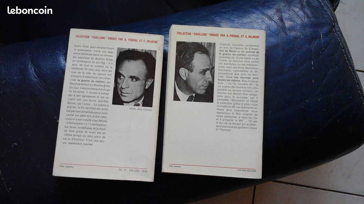 Adolfo bioy casares lot de 2 romans litterature (image 2)