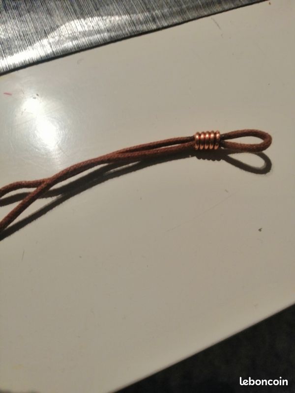 Bracelet cordon attache cuivre 19 cm (image 3)