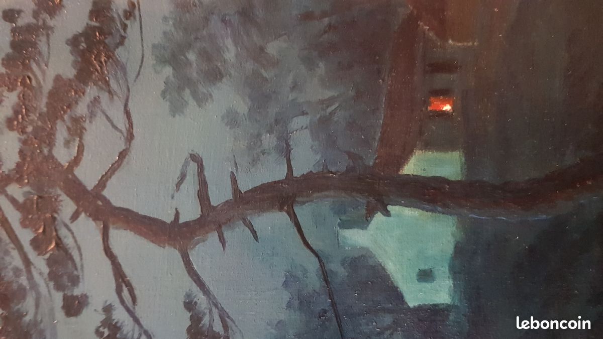 20ième siècle peinture huile signée (image 5)