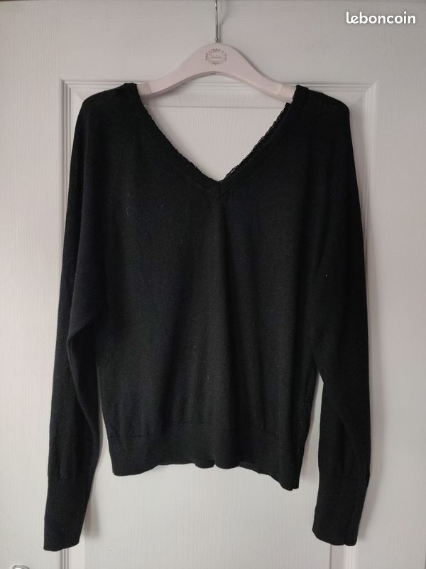 Pull noir Zara Vêtements