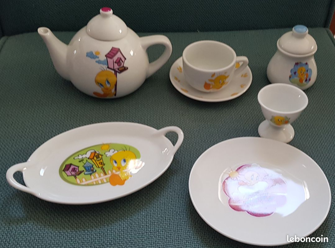 Titi et Gros minet Dînette en porcelaine 9 pièces (image 1)