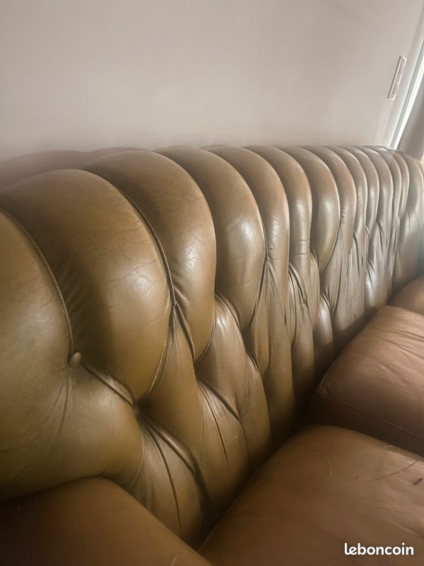 Canape Chesterfield 3 places (image 3)