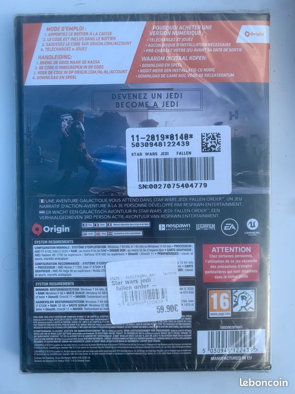 Jeu PC Star Wars Jedi Fallen Order (image 2)