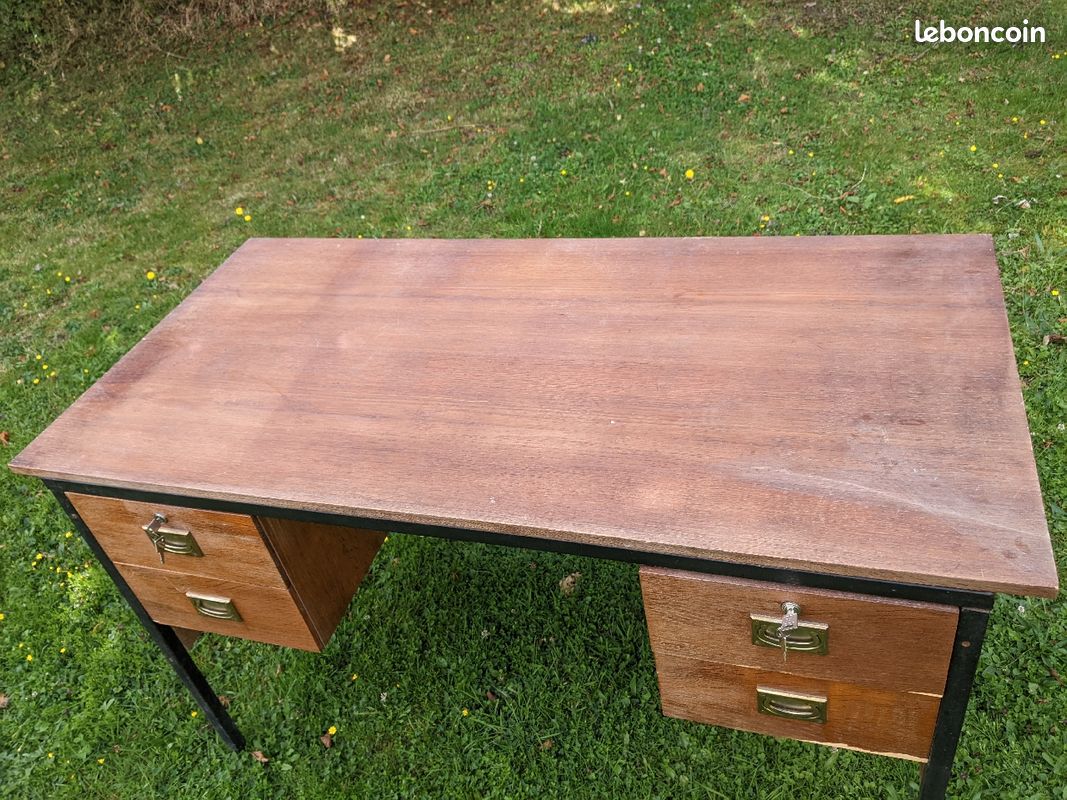 Grand bureau vintage années 70 (image 2)