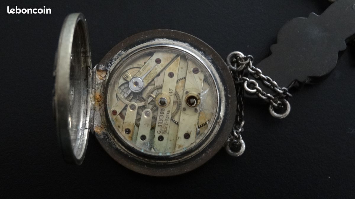 Montre Gousset Châtelaine Argentée Vintage – Marque Solex, Mécanique Manuelle, Bon état