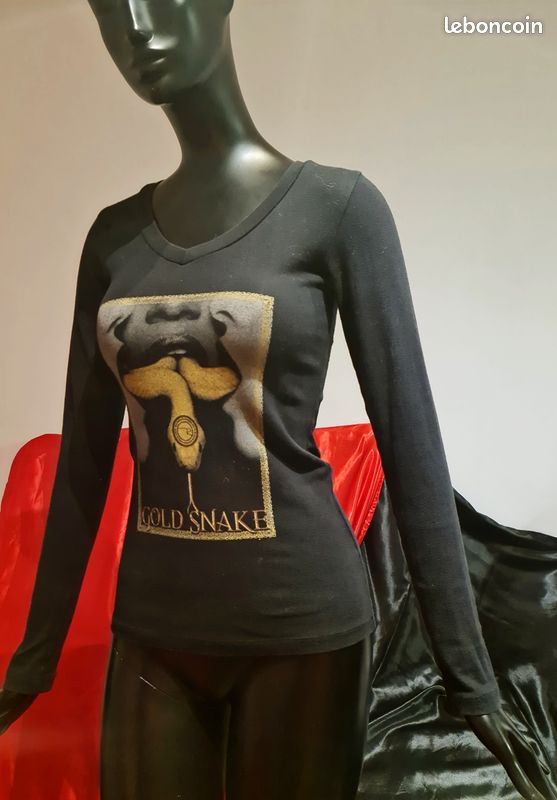 Top manches longues/ tee-tee-shirt gothique/haut serpent/ S (image 8)