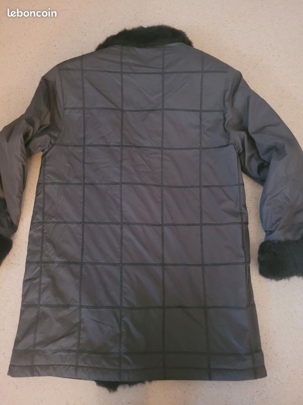 Manteau 3/4 marron chocolat T40 syl5640 (image 3)