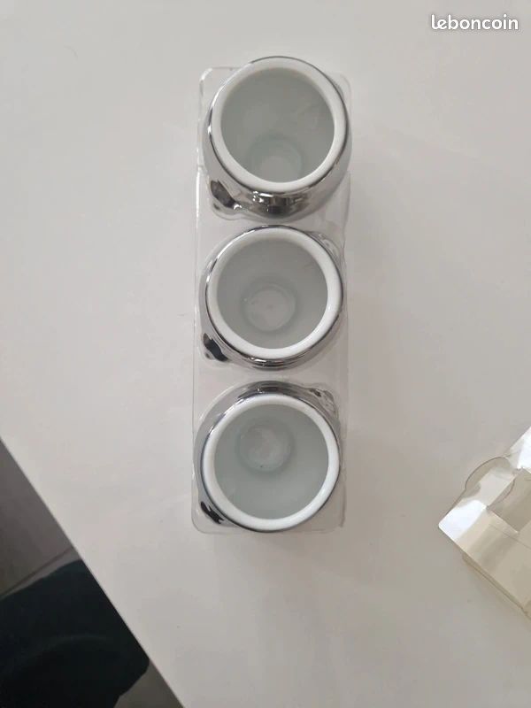 Lot de 12 verrines Argenté - Faïence (image 2)