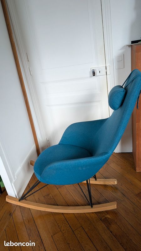 Rocking chair JHENE bleu canard (image 2)