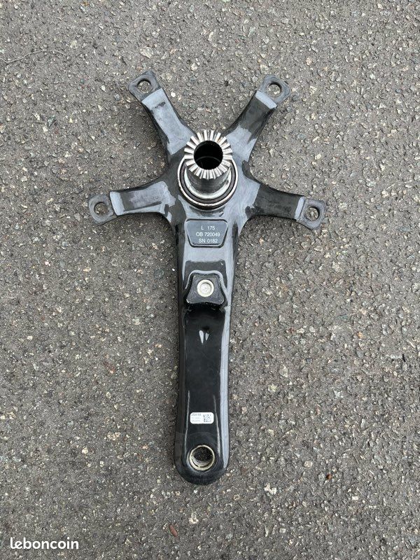 Pédalier (Bras De Manivelle) Campagnolo Centaur - Aluminium Noir Creux - Longueur 175mm - Occasion