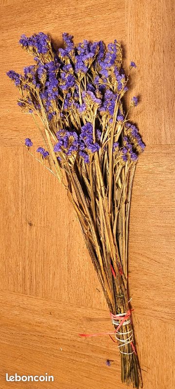 Bouquet de fleurs séchées violettes 72 cm de haut (image 2)