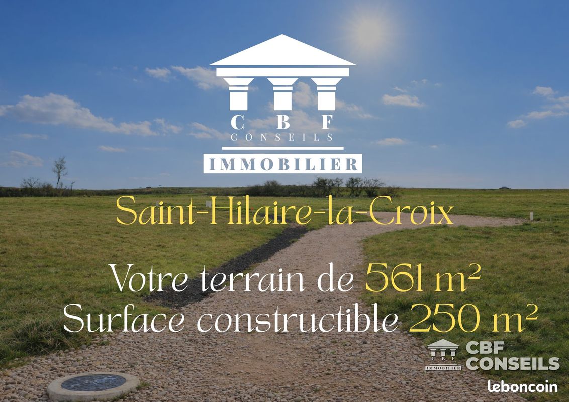 Terrain 561 m² · à Saint-Hilaire-la-Croix · 561 m² · 30 000 €