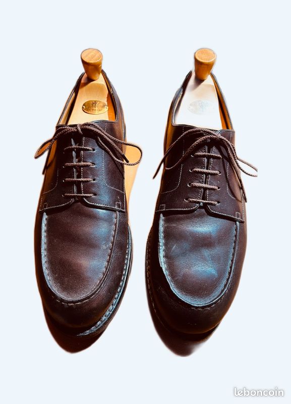 Chaussures JM Weston En Cuir Noir Bordeaux - Pointure 40,5 EU / 6,5 US - Style Monk, état Impeccable