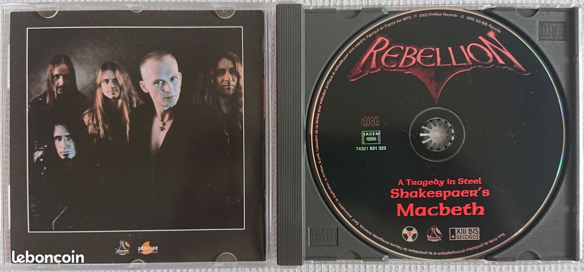 Rebellion - A tragedy in Steel / Shakespeare's Macbeth by Rebellion (1CD) (image 2)