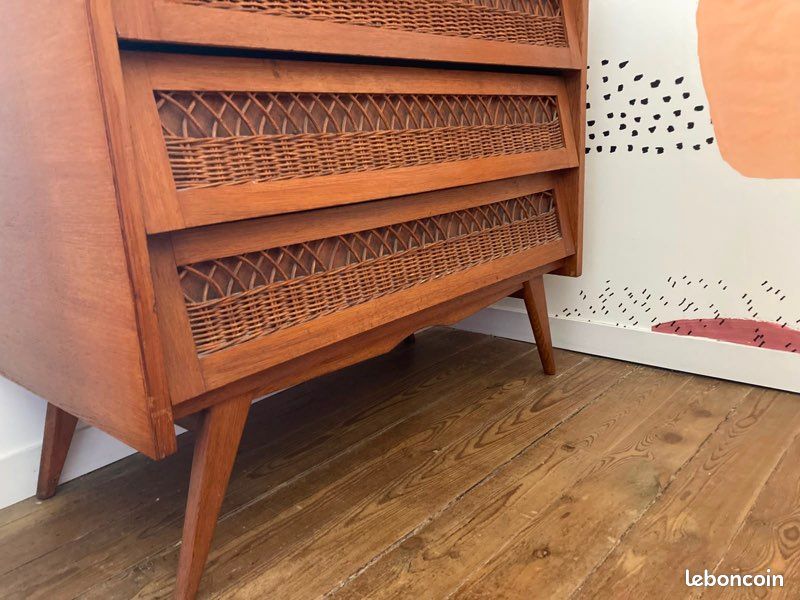 Commode bohème rotin (image 7)